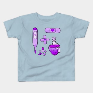 First Aid Kit Purple Kids T-Shirt